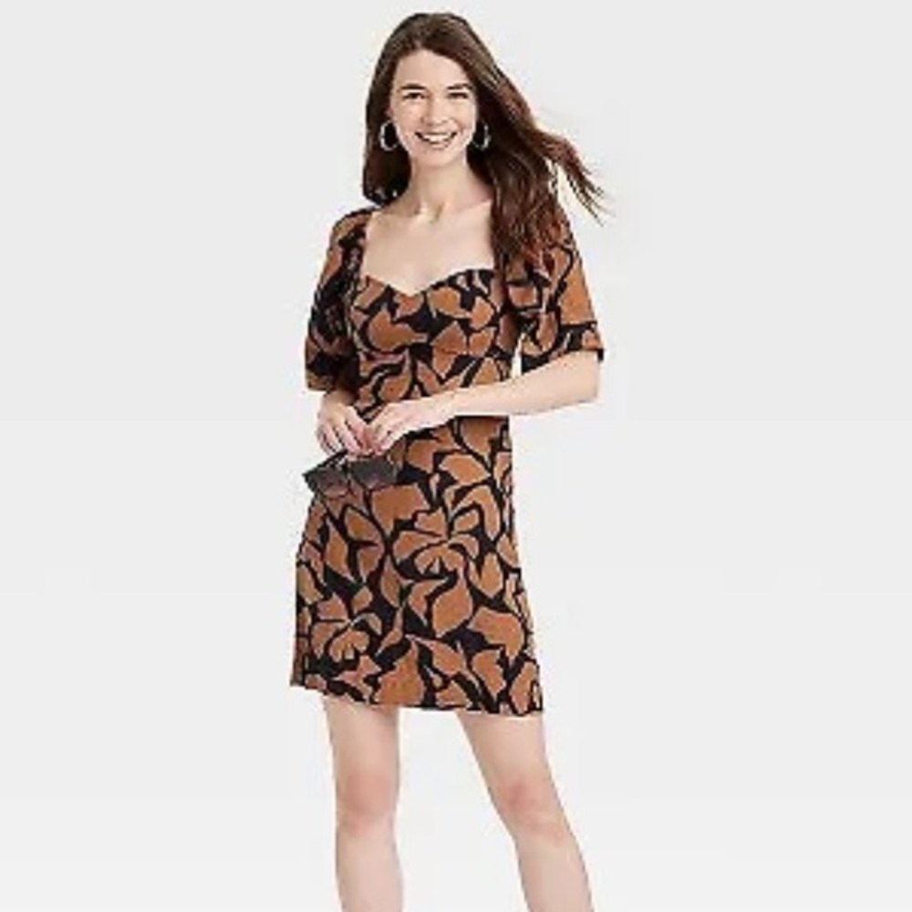New! A New Day Brown/Black Dress size XL NWT